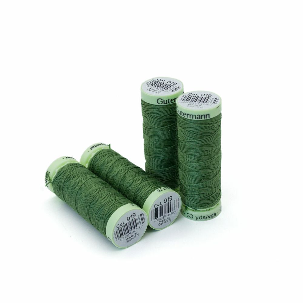 Нитки отделочные Gutermann Top Stitch, 30м, 919 папоротник, 5 катушек