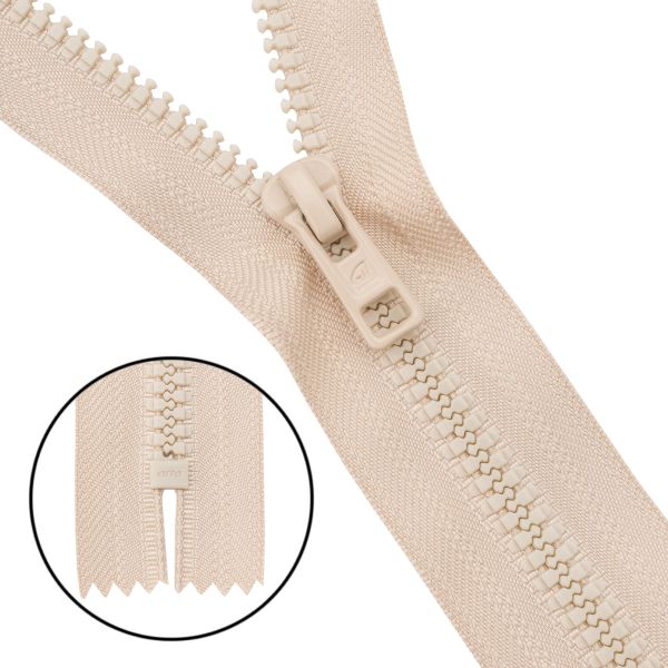 Молния трактор Arta Т6 (6 мм) 1 зам., н/раз., 18 см, (2075), A371 св.бежевый, НОВЫЙ МАТОВЫЙ ЗАМОК, уп.10 штук