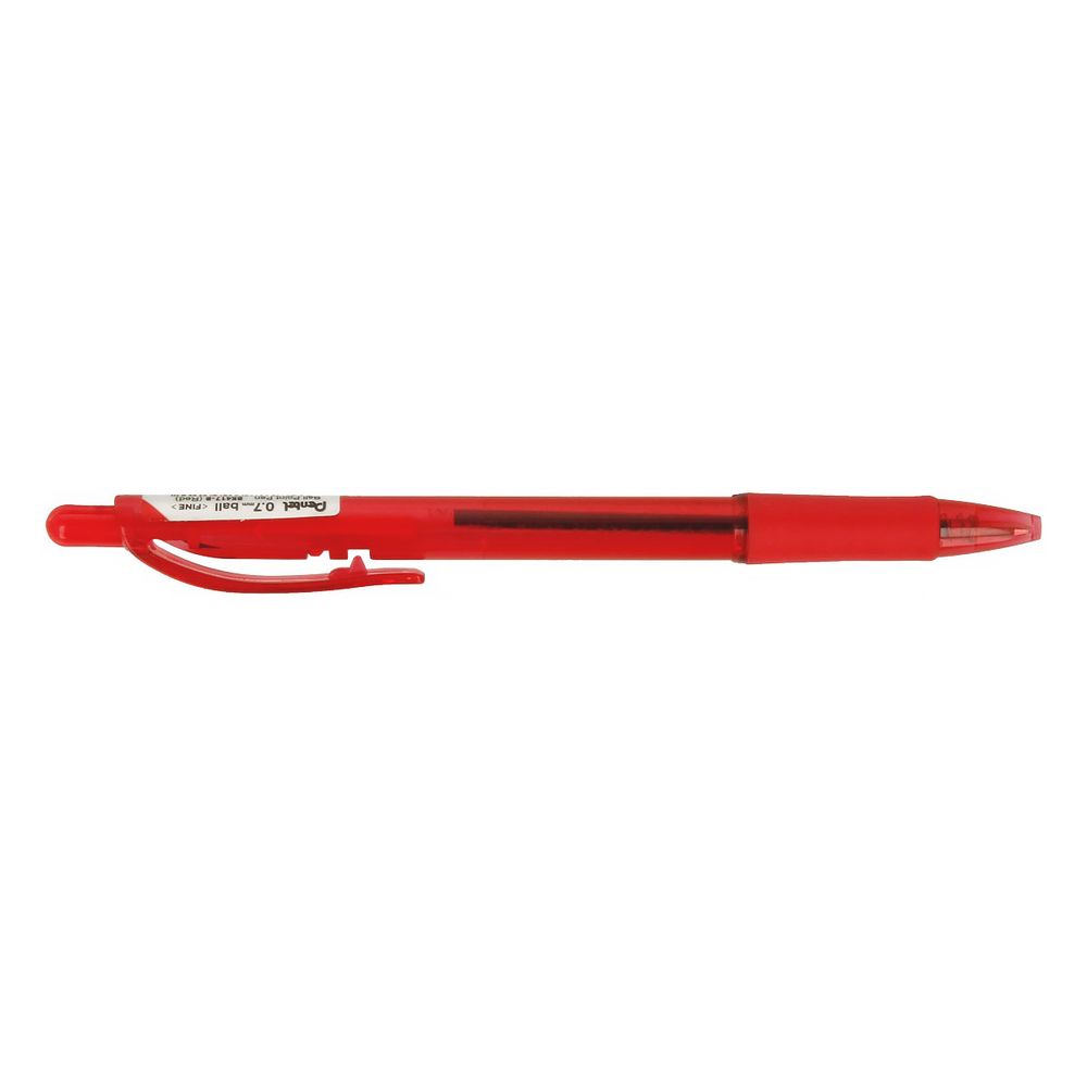 Ручка шариковая автоматическая Pentel Fine Line ⌀0.7 мм, 12 шт, BK417-B цвет чернил: красный