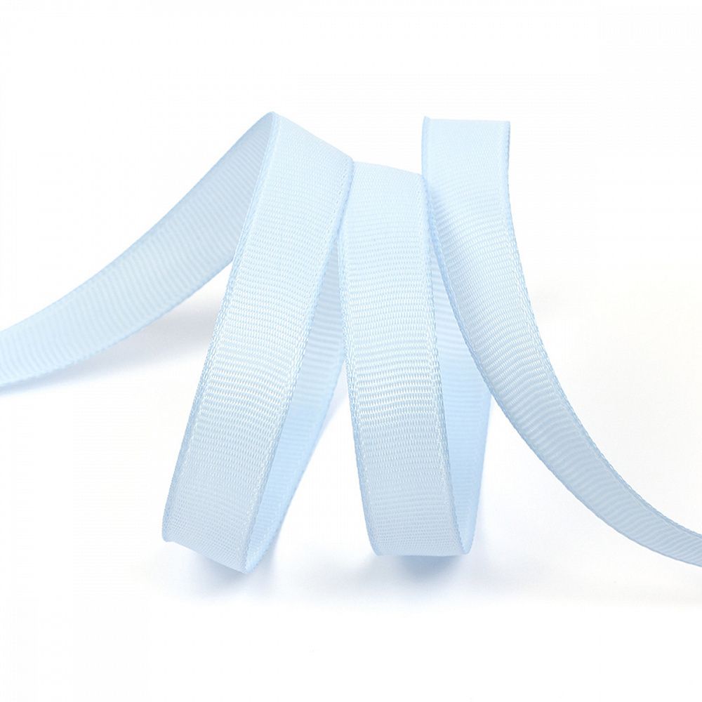 Лента репсовая (в рубчик) 12.0 мм, S351 голубой уп.27,4м