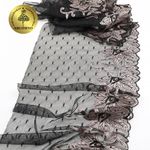 Кружево на сетке широкое 205 мм, диз.OG43, цв.черный, правая, 6м, Kruzhevo