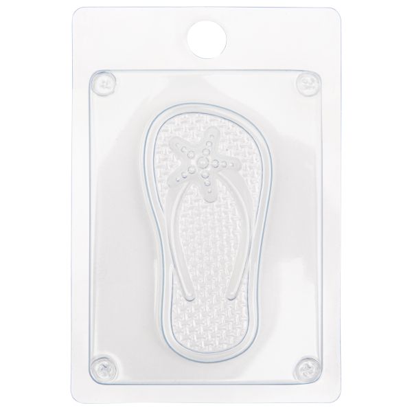 Пластиковая форма для мыла №01 14.8х10 см, пластик, Шлепанец, Bubble Time