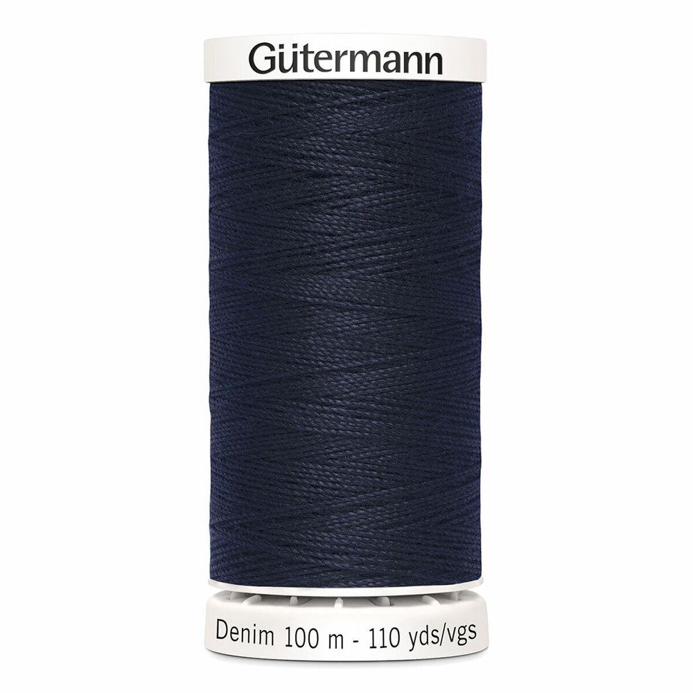 Нитки для джинсовых тканей Gutermann Denim 50, 100м, 6950 т.синий, 5 катушек