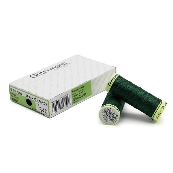 Нитки отделочные Gutermann Top Stitch, 30м, 340 зеленый трилистник, 5 катушек