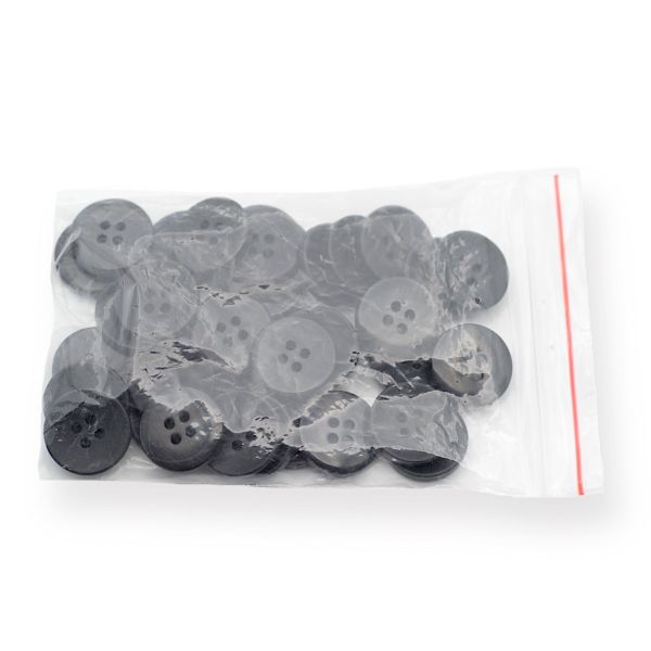 Пуговицы 4 прокола 32L (20мм), (Black (черный)), 36 шт