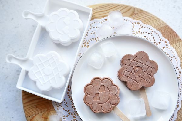 Форма силиконовая для мороженого ⌀7 см, 18.7х13х2.4 см, Цветы -2 ячейки, S-Chief SPC-0401