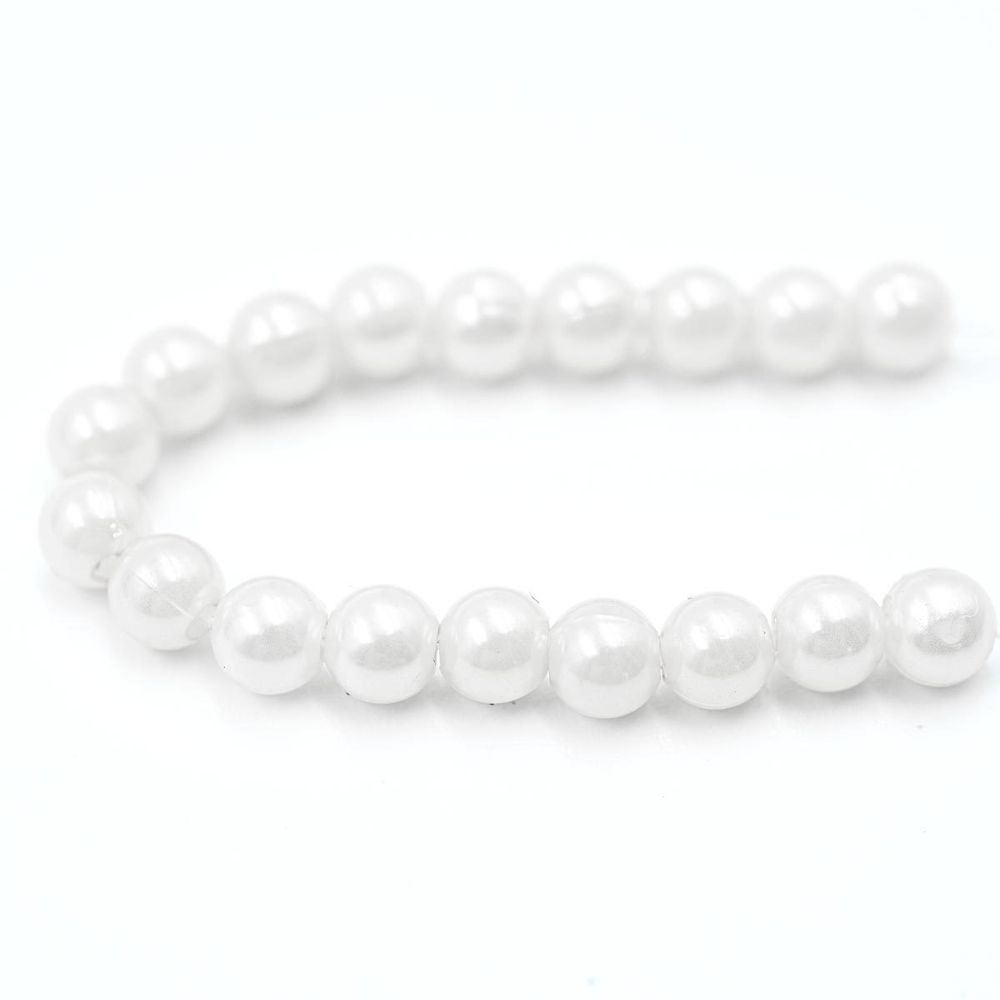 Бусины пластик (жемчуг) ⌀5 мм, 25 г, Astra&Craft, 001 NL белый