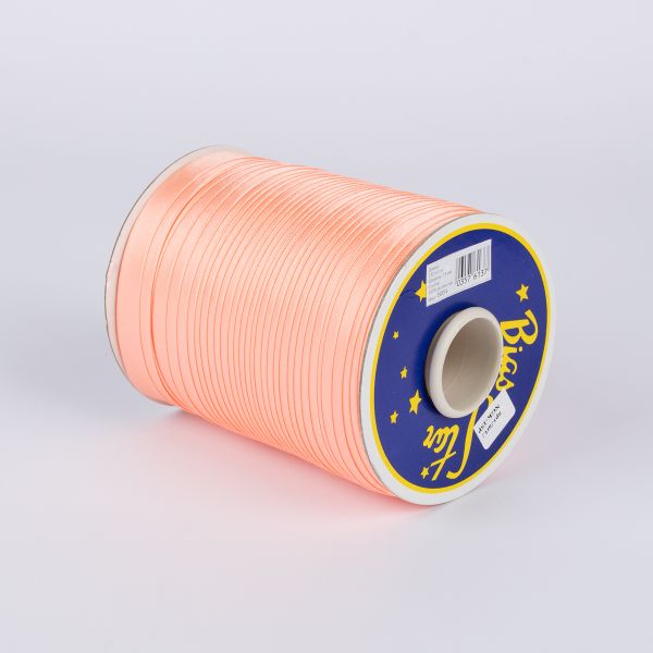 Косая бейка атласная 15 мм / 132±1 метра, В054 т.персиково-розовый, NGK-15P