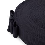 Стропа (ременная лента) 40 мм / 50 метров, толщ. 1.0 мм, [26.3 г/пог.м], 100% п/э, 005 черный