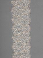 Кружево шантильи (реснички) 80 мм / 3 метра, TBY.75231, серебристый пион