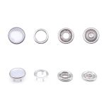 Кнопка рубашечная (джерси) жемчужинка ⌀10.5 мм, ≈1440 шт, МЕТАЛЛ, акрил, белый, NEW STAR