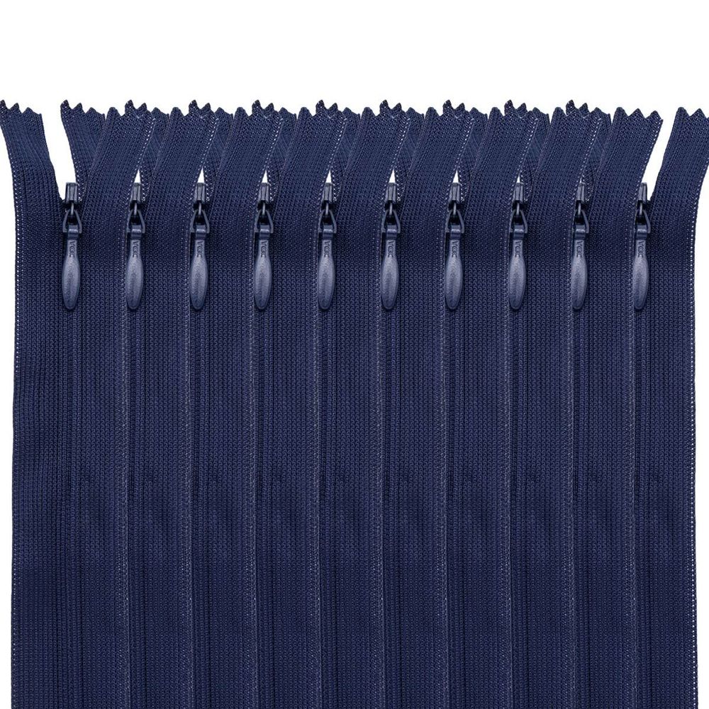 Молния потайная (скрытая) Т3 (3 мм) 1 зам., н/раз., 20 см, синий, 31203 / 20, 10 шт