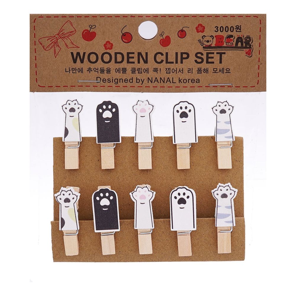 Прищепки декоративные Кошачьи лапки 3,5см, 10 шт, 2AR23393