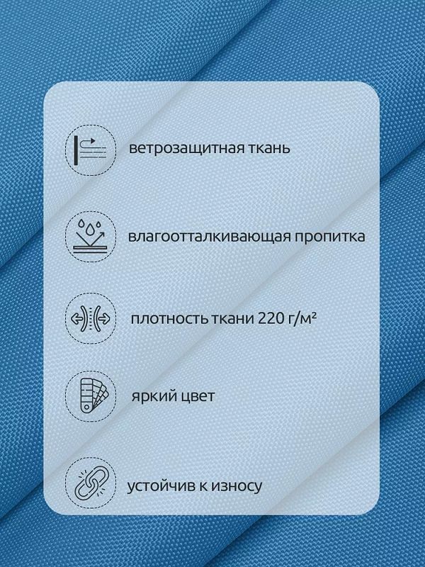 Оксфорд 600D PU1000 220 г/м², 150 см / 5 метров, ОКС.TBY600D.S066.5, S066 голубой