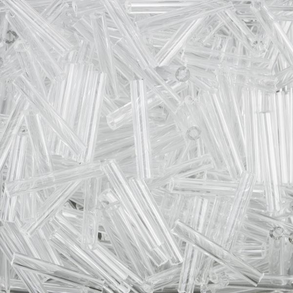 Бисер Preciosa Bugles 15 мм, 50 г, 00050 прозрачный, 351-12001