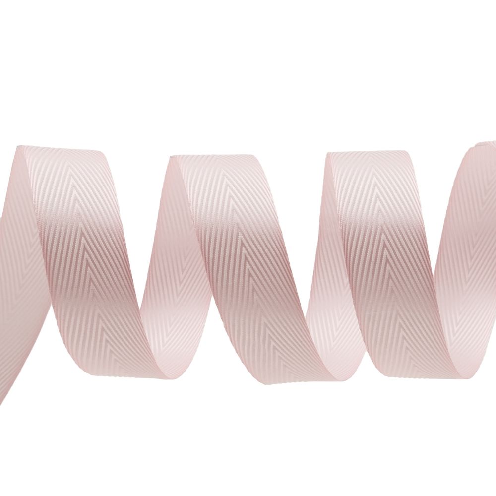 Лента декоративная ёлочка 25.0 мм / 20±1 метров, 16 св.розовый