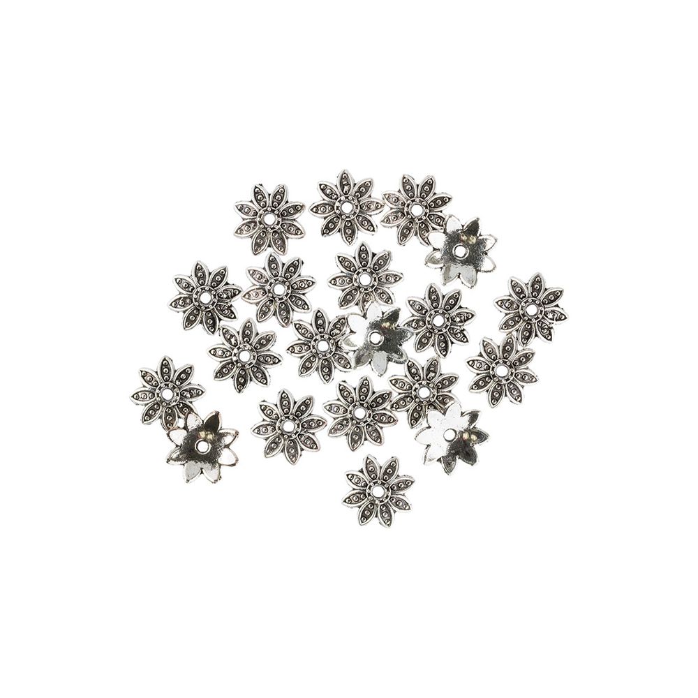 Розетки для бус 9 мм, 20 шт, 01 под античное серебро, Zlatka MFR-18