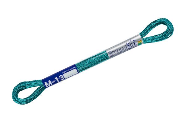 Мулине Gamma металлик, цв.М-13 морская волна, 12 мотков по 8 метров