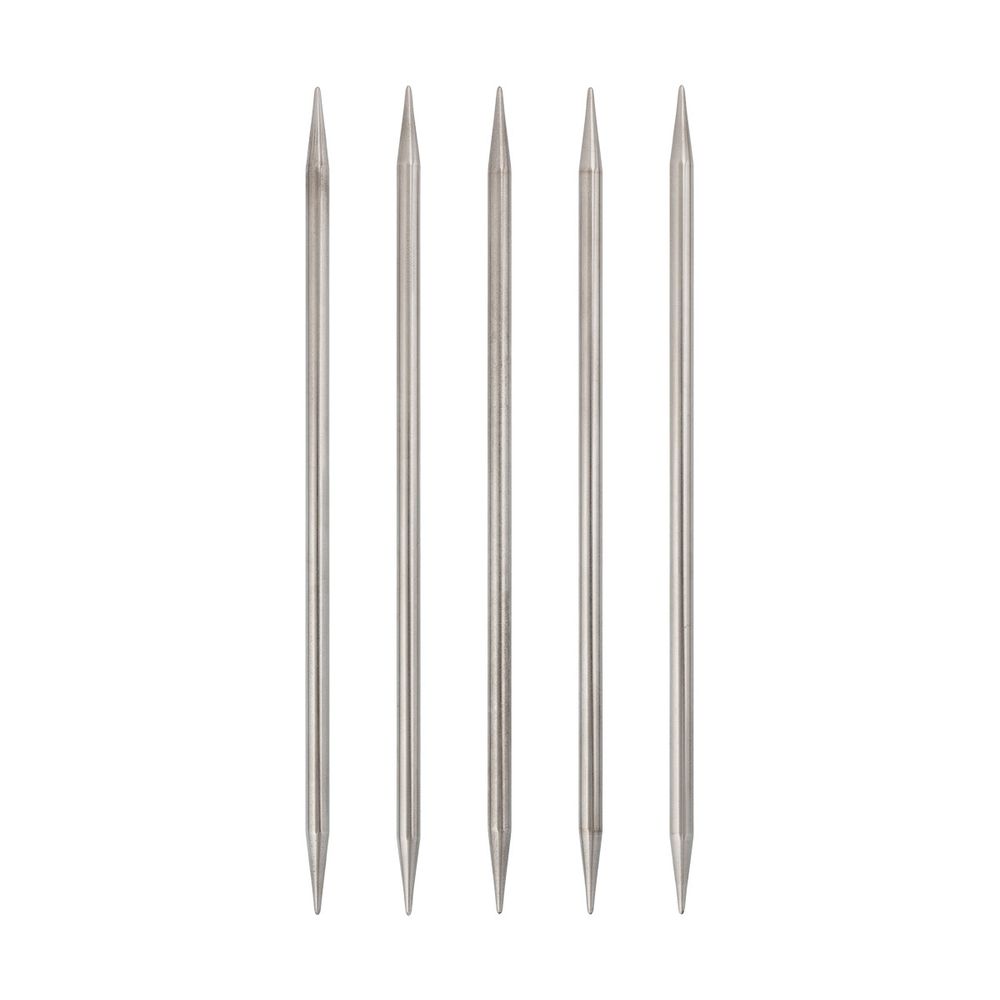 Спицы чулочные металл ⌀6.0 мм, 20 см, 5 шт, никель, Visantia VTS-5