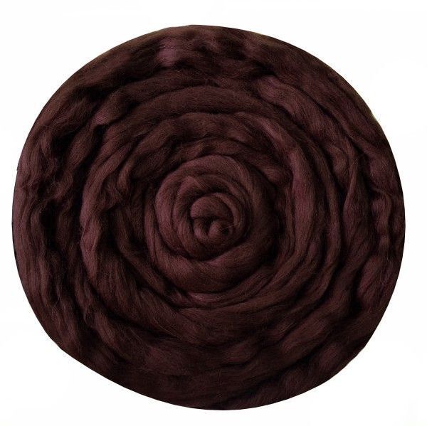 Шерсть для валяния Троицкая Гребенная лента (тонкая мериносовая шерсть) 100г цв.1153 молочный шоколад