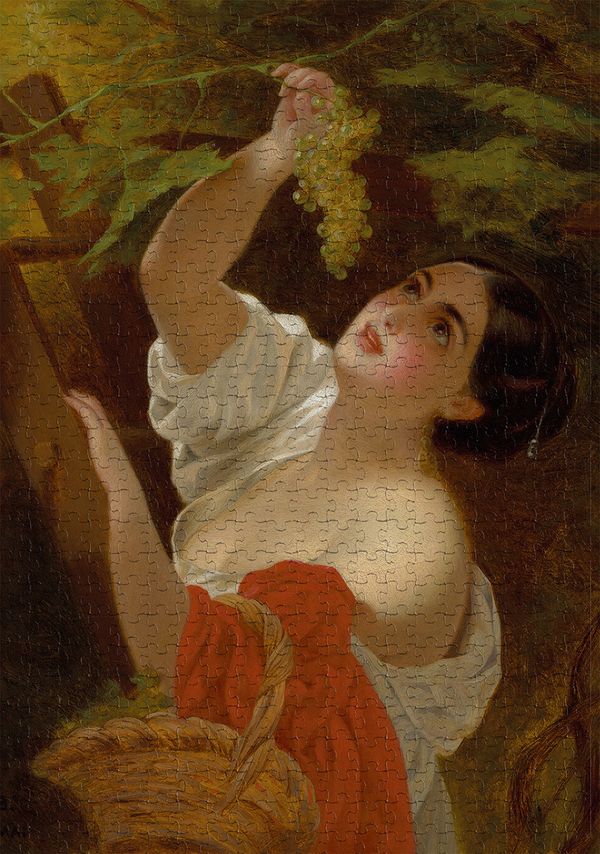 Пазл 500 элементов, Третьяковская галерея, Брюллов К. П. Итальянский полдень (Итальянка, снимающая виноград). 1831 (?), Фрея GTG-PZL-500/01