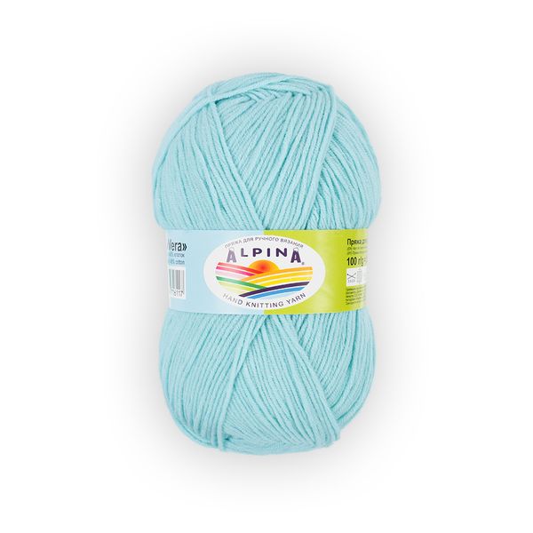 Пряжа Alpina Vera / уп.5 мот. по 100г, 280м, 47 бл.бирюзовый