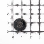 Пуговицы на ножке Герб 24L (15мм), металл (Black/S (черный/серебро)), ME-657, 36 шт