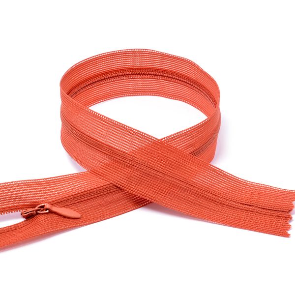 Молния потайная (скрытая) Т3 (3 мм) 1 зам., н/раз., 20 см, цв.F286 терракотовый уп.50 шт