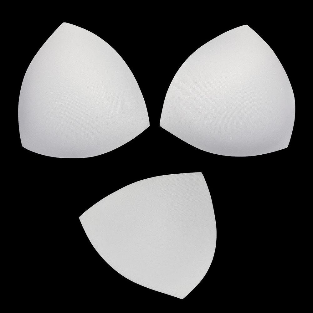 Бельевые чашечки для бюстгальтера треугольные б/уст., с равном. наполн., (8300), разм.34, 10 пар, 01-белый