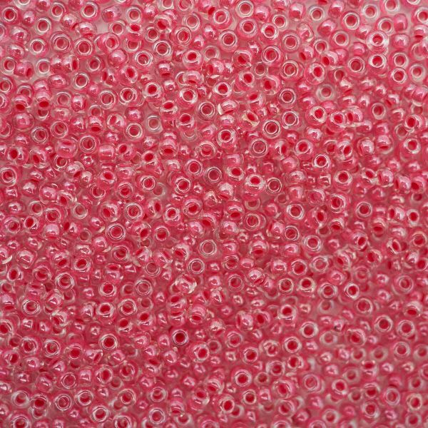 Бисер Preciosa прозрачный с цв. центром и покрытием 10/0 (2.3 мм), круг.отв., 50г, (38698)