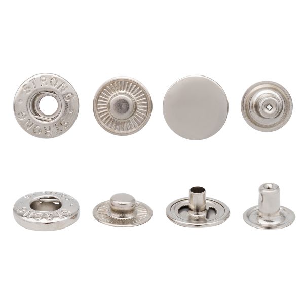 Кнопка Альфа (S-образная) ⌀15.0 мм, 72 шт, МЕТАЛЛ, никель, NEW STAR