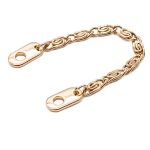 Вешалка-цепочка для одежды 110х5 мм, золото, 10 шт