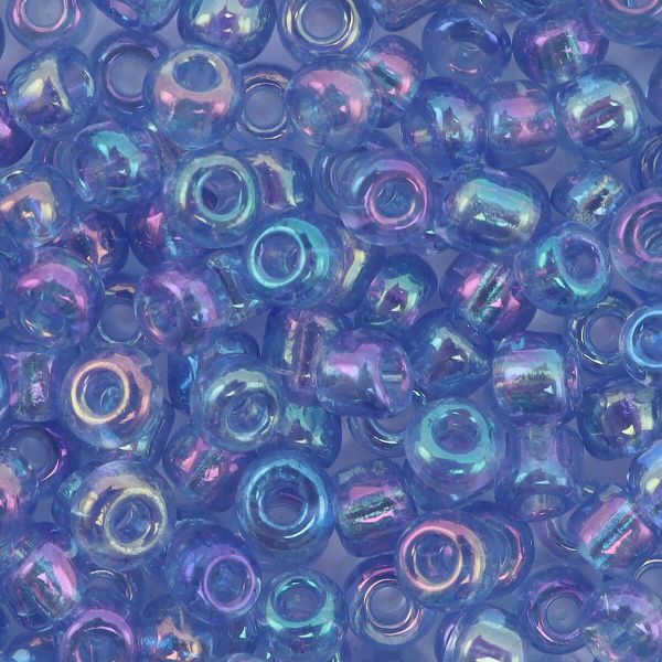 Бисер Astra&Craft 11/0 (2.1 мм), 200 г (10х20 г), цв. 166 св. синий/прозрачный, радужный