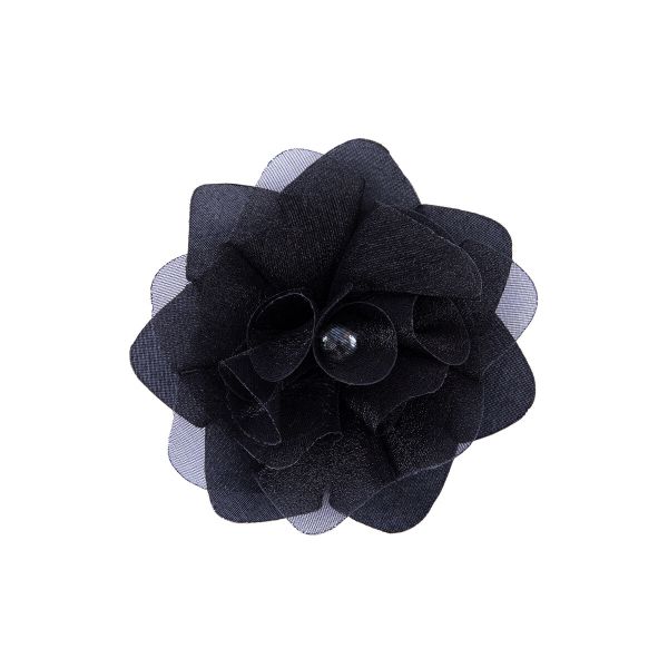 Цветочек пришивной Лотос, 1 шт, №06 черный, Blitz 3053