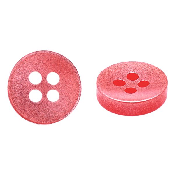 Пуговицы 4 прокола 18L (11мм), пластик (col.09 красный), CN_2846, 72 шт