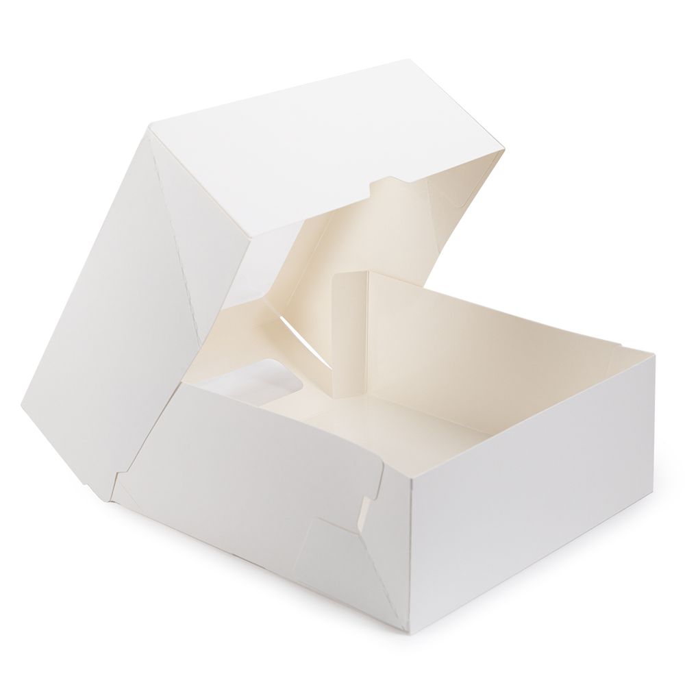 Кондитерская коробка для торта с 2 окнами 26х26х10 см, S-Chief BFC-012