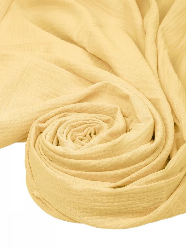 Муслин 125 г/м², 130 см / 2 метра, TBY.Mus.24723.36.2, цв.36 желтый