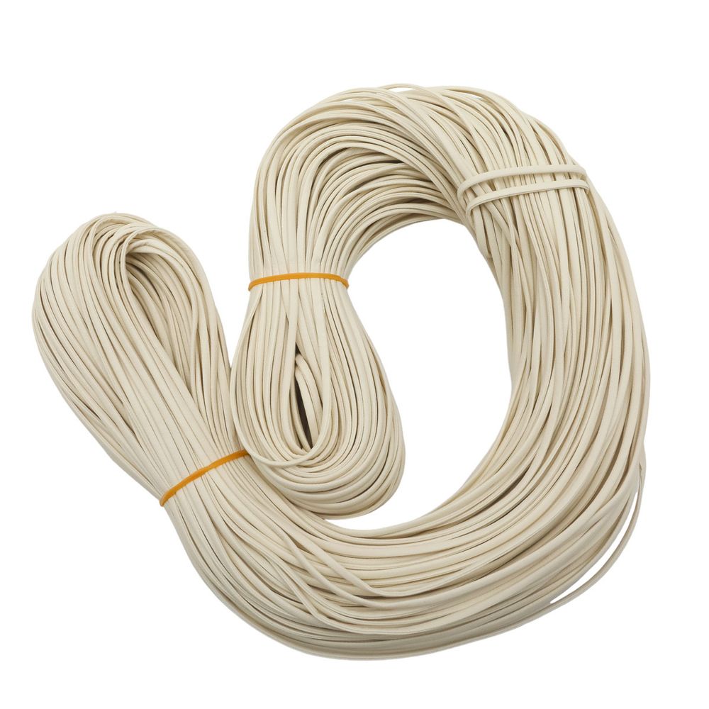 Шнур кожа искусственная ⌀2.5 мм / 100 метров, матовый, молочный