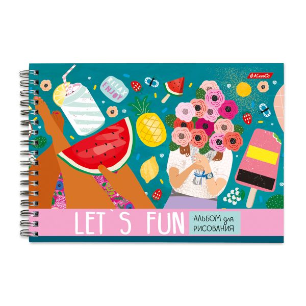 Альбом для рисования, матовая ламинация, 100 г/м², A4 29х20.5 см, 4 шт, на гребне 48 л, 000277 Дивный мир, Светоч 48АЛГР4_2_3_9