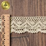 Кружево вязаное (тесьма) 45 мм / 10 метров, 5235 цв.35 кремовый, 10 м, Kruzhevo