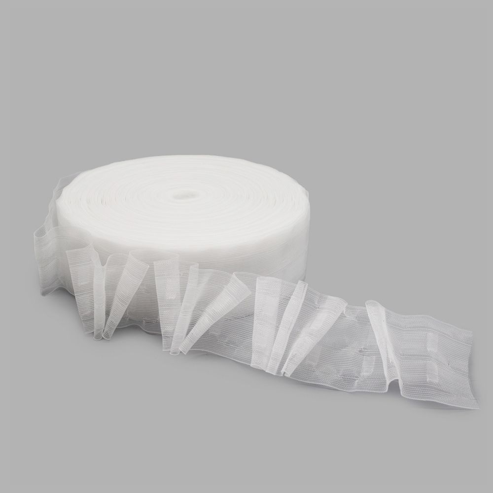 Лента (тесьма) шторная: сборка лучевая (1:2.5) 60 мм / 100 метров, S090437