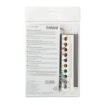 Набор для вышивания нитками Panna, Живая картина. Брошь. Кот в радужных очках, 5.5x5.5 см