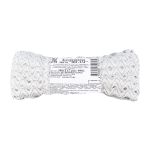 Тесьма отделочная зигзаг 9 мм, / 20 метров, белый/под серебро, Blitz