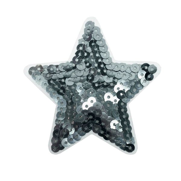 Термоаппликация Звезда с пайетк. серебр. 1шт, Prym