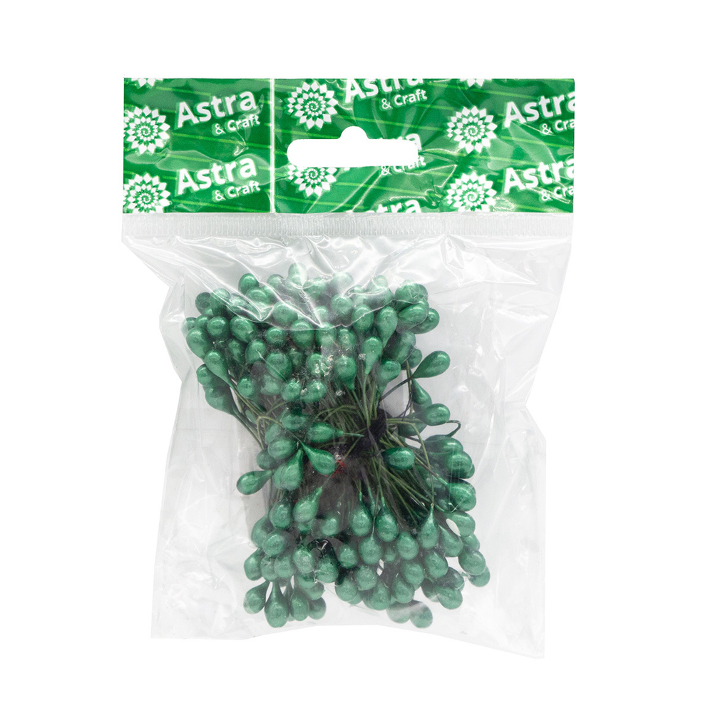 Тычинки для искусственных цветов 0,5х6см (вес 50гр +/-3 гр) (9 т.зеленый)