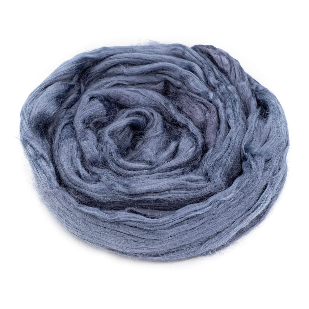 Шерсть для валяния вискоза Троицкая, 1х50 г (19-20 мкр), 174 стальной