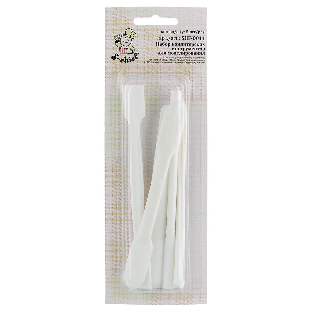 Набор кондитерских инструментов для моделирования, 5 шт, пластиковые, S-Chief SHF-0011