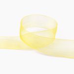 Лента капроновая (органза) 25.0 мм / 22.8±1 метра, 014 желтый, Blitz OR-25