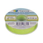 Лента репсовая (в рубчик) с зубчатым краем 25.0 мм, 25±1 метров, 550 зеленый неон, Gamma PTGR-25