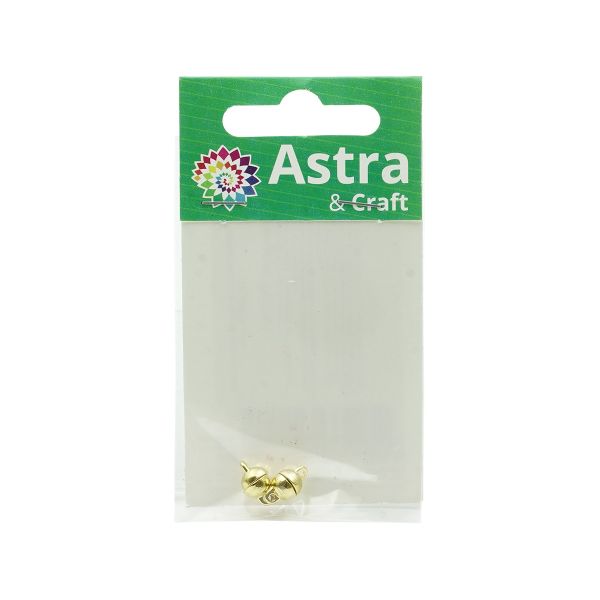 Замок магнитный 6 мм, 2 штук, Astra&Craft, цв.светлое золото
